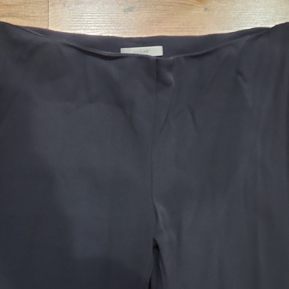 Dusan Navy Cropped Kick Ankle Europe Pants Large Lagenlook Navy Quiet Luxury - Picture 3 of 6